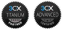 3CX Partner Logo und Zertifizierung 3CX Titanium Partner & Advanced-Zertifziert